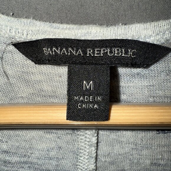 Banana Republic Razor Back Tank Top UNISEX MEDIUM Blouse Gray Relaxed Fit - Picture 2 of 6